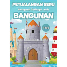 Buku Mewarnai Petualangan Seru Mengenal Berbagai Jenis Bangunan Vol.2